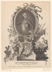 Portret Karela Willema Ferdynanda z Brunszwiku-Wolfenbüttel autorstwa Johann Esaias Nilson