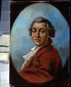 Portrait du poete Alexander Sumarokov (1717-1777) (Portret poety Aleksandra Sumarokov). Obraz Johanna Friedricha Augusta Tischbeina (1750-1812). Huile sur toile autorstwa Johann Friedrich August Tischbein