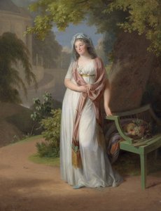 Portret margrabiny Luise von Anhalt-Dessau (Anhalt Dessau) (1750-1811) (Louise de Brandenburg Schwedt) par Tischbein, Johann Friedrich August (1750-1812). Olej na płótnie, format : 94x72 autorstwa Johann Friedrich August Tischbein