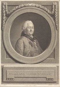 Christian Weisse autorstwa Johann Friedrich Bause after Anton Graff