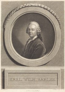 Karl Ramler autorstwa Johann Friedrich Bause after Anton Graff