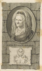 Portret Anny Louisy Karsch 1722-1791, 1796. autorstwa Johann Friedrich Krethlow