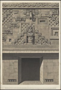 Kolekcja oryginalnych dzieł Waldecka przedstawiających Mezoamerykę, pudełko 17 z 22 autorstwa Johann Friedrich Maximilian von Waldeck
