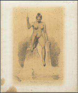 Kolekcja oryginalnych dzieł Waldecka przedstawiających Mezoamerykę, pudełko 1 z 22 autorstwa Johann Friedrich Maximilian von Waldeck