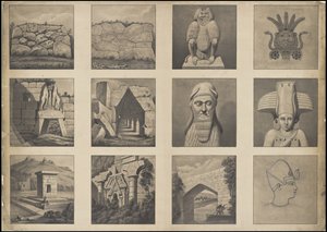 Kolekcja oryginalnych dzieł Waldecka przedstawiających Mezoamerykę, pudełko 20 z 22 autorstwa Johann Friedrich Maximilian von Waldeck
