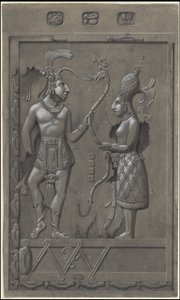 Kolekcja oryginalnych dzieł Waldecka przedstawiających Mezoamerykę, pudełko 2 z 22 autorstwa Johann Friedrich Maximilian von Waldeck