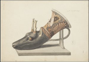 Kolekcja oryginalnych dzieł Waldecka przedstawiających Mezoamerykę, pudełko 4 z 22 autorstwa Johann Friedrich Maximilian von Waldeck