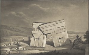 Kolekcja oryginalnych dzieł Waldecka przedstawiających Mezoamerykę, pudełko 6 z 22 autorstwa Johann Friedrich Maximilian von Waldeck