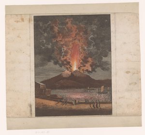 Erupcja wulkanu autorstwa Johann Friedrich Wizani