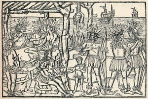 Pierwsza Reprezentacja Ludu Nowego Świata, 1505, 1912 autorstwa Johann Froschauer