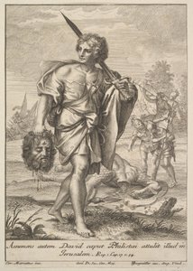 Dawid z głową Goliata, 1705-62.