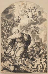 Kuszenie świętego Antoniego autorstwa Johann Georg Glückher