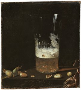 Martwa natura ze szklanką do piwa i orzechami autorstwa Johann Georg Hainz