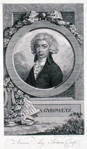 Adalbert Gyrowetz (1763-1850) 1793 (grawerowanie) autorstwa Johann Georg Mansfeld
