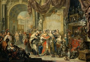 Krezus i Solon autorstwa Johann Georg Platzer