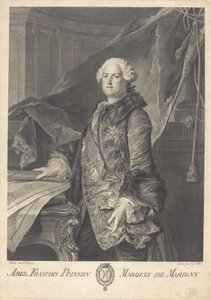 Abel Francois Poisson, markiz Marigny autorstwa Johann Georg Wille after Louis Tocqué