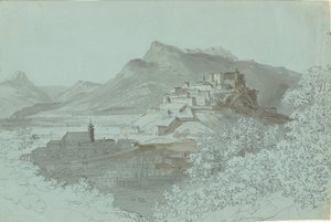 Widok Salzburga, lata 20. XIX wieku.