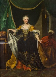 Portret Elżbiety Krystyny z Brunszwiku-Wolfenbüttel (1691-1750), żony Karola VI, Świętego Cesarza Rzymskiego (1685-1740) autorstwa Johann Gottfried Auerbach