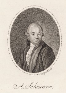 Portret kompozytora Antona Schweitzera 1735-1787 , 1785. autorstwa Johann Gottfried Scheffner