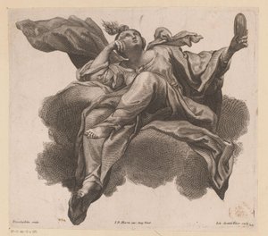 Prudentia z lustrem w dłoni autorstwa Johann Gottfried Thelott