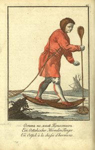 Ostyak na polowaniu na gronostaja, 1799 autorstwa Johann Gottlieb Georgi