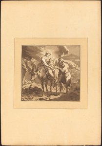 Ucieczka do Egiptu autorstwa Johann Gottlieb Prestel after Nicolaes Pietersz Berchem
