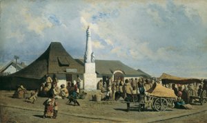 Rynek w Szolnok autorstwa Johann Gualbert Raffalt