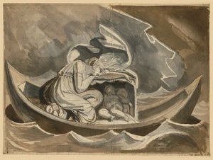 Danae w łódce z małym Perseuszem autorstwa Johann Heinrich Füssli
