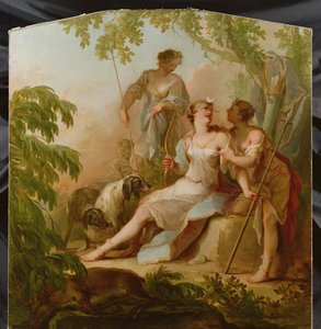 Diana odpoczywa po polowaniu autorstwa Johann Heinrich Keller