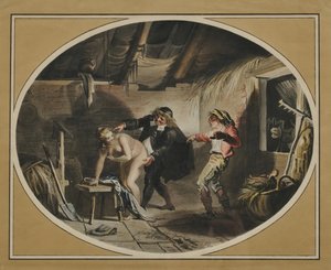 La Jument du compère Pierre według wiersza Jean de La Fontaine, 1800