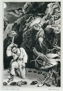 Scena z opery „Der Freischutz” Carla Marii von Webera (1786-1826) litografia Adama et Hosteina