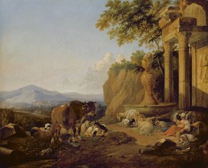 Krajobraz z ruinami, 1670