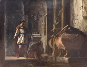 Saul i wiedźma z Endor autorstwa Johann Heinrich Schonfeldt