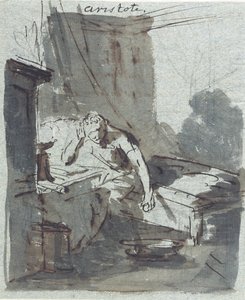 Arystoteles (grafit, tusz i wash na papierze) autorstwa Johann Heinrich Tischbein