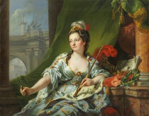 Muza Melpomene (dziewięć muz, 1771) autorstwa Johann Heinrich Tischbein