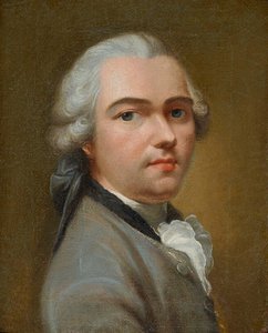 Autoportret, połowa XVIII wieku.. autorstwa Johann Heinrich Tischbein