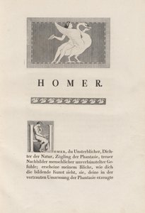 Homer zaczerpnięty ze starożytności autorstwa Johann Heinrich Wilhelm Tischbein for authors Homer and Christian Gottlob Heyne