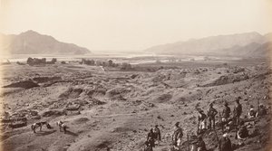 Wąwóz rzeki nad Lalpurą w kierunku Bassaule, ok. 1878 (zdjęcie) autorstwa Johann Hulsman