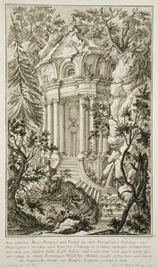 Świątynia w ogrodzie, rycina Jacob Andreas Fridrich (1714-79) (rycina) autorstwa Johann Jacob (after) Schubler