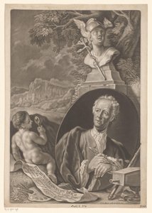 Portret Joachima Franza Beicha w wieku 80 autorstwa Johann Jacob Haid