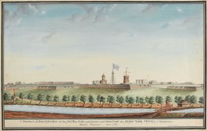 Prospect vom Fort St George autorstwa Johann Jacob Ludewig Rothmeyer