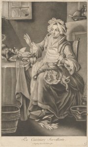 Nadzorujący kucharz autorstwa Johann Jacobus Haid