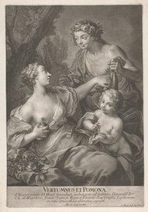 Vertumnus i Pomona autorstwa Johann Jacobus Haid