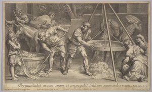 Pszenica i plewy, 1728. autorstwa Johann Jakob Frey the Elder