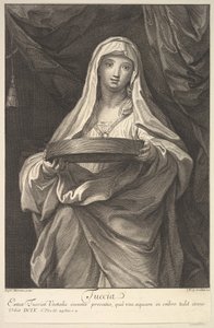 Tuccia, 1720. autorstwa Johann Jakob Frey the Elder