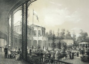 Dworzec kolejowy w Pawłowsku, 1840-1850. autorstwa Johann Jakob Meier