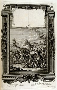 Hebrajczycy w bitwie; (Księga Samuela) autorstwa Johann Jakob Scheuchzer