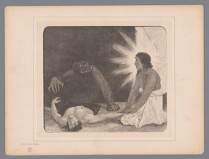 Bitwa o duszę Um eine Seele Siedem mistycznych przedstawień (tytuł serii) autorstwa Johann Jakob Weber