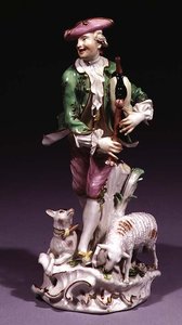 Pasterz miśnieński z dudami (porcelana)