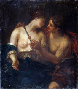 Alegoria Pokoju. (Alegoria Pokoju). Przyjaźń między dwiema kobietami. Obraz Johanna Karla Lotha (1632-1698). Olej na płótnie. Muzeum Sztuk Pięknych im. Puszkina, Moskwa